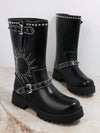 Studded Chic: Women's Belted Cowboy Boots for a Bold Style Statement