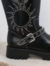 Studded Chic: Women's Belted Cowboy Boots for a Bold Style Statement