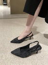 Elegance Redefined: Vintage-Inspired High Heeled Closed Toe Sandals for Women