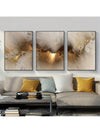 Gorgeous Golden Cloud Canvas Wall Art Set - 3pcs Modern Abstract Paintings for Home or Office Décor