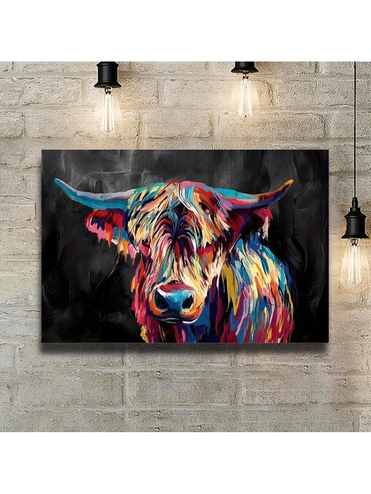 Add a touch of style to your home with our Majestic Highland Cow canvas print. The vibrant colors and stunning details of this beautiful creature will bring life to any room. Expertly crafted, this print is the perfect addition to your stylish home decor.