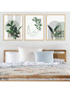 Modern Abstract Green Plant and People Art Print Set for Home Decor