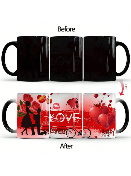 This ceramic coffee mug is the perfect gift for family and friends, featuring a unique magic color-changing design. With its high-quality ceramic material, it is durable and long-lasting. Surprise your loved ones with a fun and functional gift. Enjoy your coffee in style!