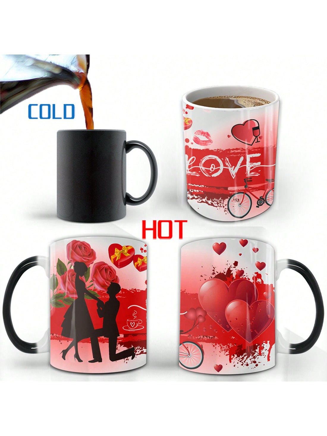 This ceramic coffee mug is the perfect gift for family and friends, featuring a unique magic color-changing design. With its high-quality ceramic material, it is durable and long-lasting. Surprise your loved ones with a fun and functional gift. Enjoy your coffee in style!