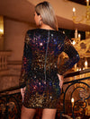 Glittering Glamour: Zip Back Sequin Bodycon Dress