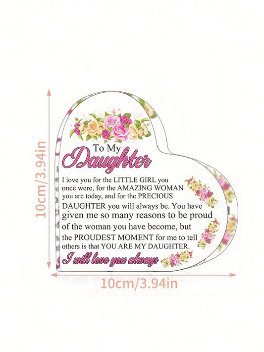 Forever My Baby Girl: Elegant Acrylic Desk Plaque - Perfect Gift for Daughters