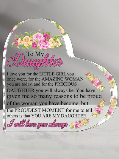 You Will Always Be My Baby Girl - Acrylic Desk Plaque for Daughter - Perfect Gift for Mom and Dad - Ideal for Birthday, Graduation, or Wedding
