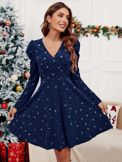 Shine like a Star in this Clasi Women's Leg of Mutton Sleeve Dress