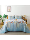 Botanical Bliss: Queen Size Colorful Leaves Quilt Set with Pillow Shams