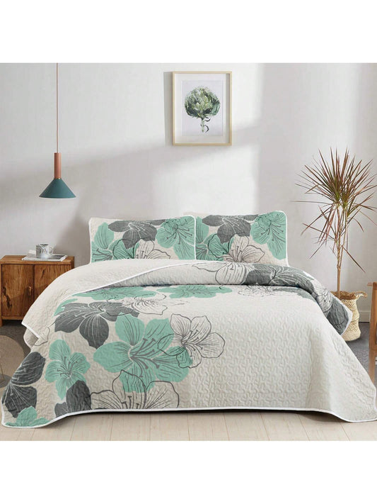 This <a href="https://canaryhouze.com/collections/duvet-cover-set" target="_blank" rel="noopener">Quilt Set</a> combines beautiful green floral design with soft microfiber fabric for a cozy and stylish bedding option. The 3-piece set includes a quilt, pillowcases, and bedspread, creating a complete and comfortable bedding ensemble. Elevate your bedroom with this boho-inspired and easy-to-care-for set.