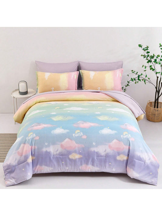 Introduce a touch of whimsy to a young girl's bedroom with the Colorful Clouds Twin Size Comforter Set. Crafted from ultra-soft materials, this <a href="https://canaryhouze.com/collections/duvet-cover-set" target="_blank" rel="noopener">bedding set</a> is perfect for cozy nights and sweet dreams. Its vibrant colors and playful cloud design will add a pop of fun and personality to any room.