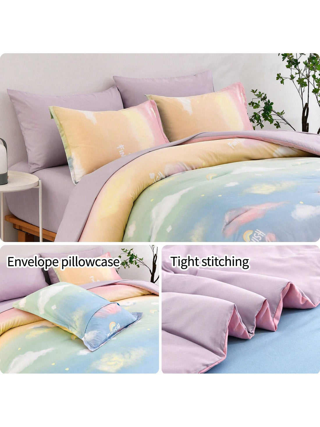 Introduce a touch of whimsy to a young girl's bedroom with the Colorful Clouds Twin Size Comforter Set. Crafted from ultra-soft materials, this <a href="https://canaryhouze.com/collections/duvet-cover-set" target="_blank" rel="noopener">bedding set</a> is perfect for cozy nights and sweet dreams. Its vibrant colors and playful cloud design will add a pop of fun and personality to any room.