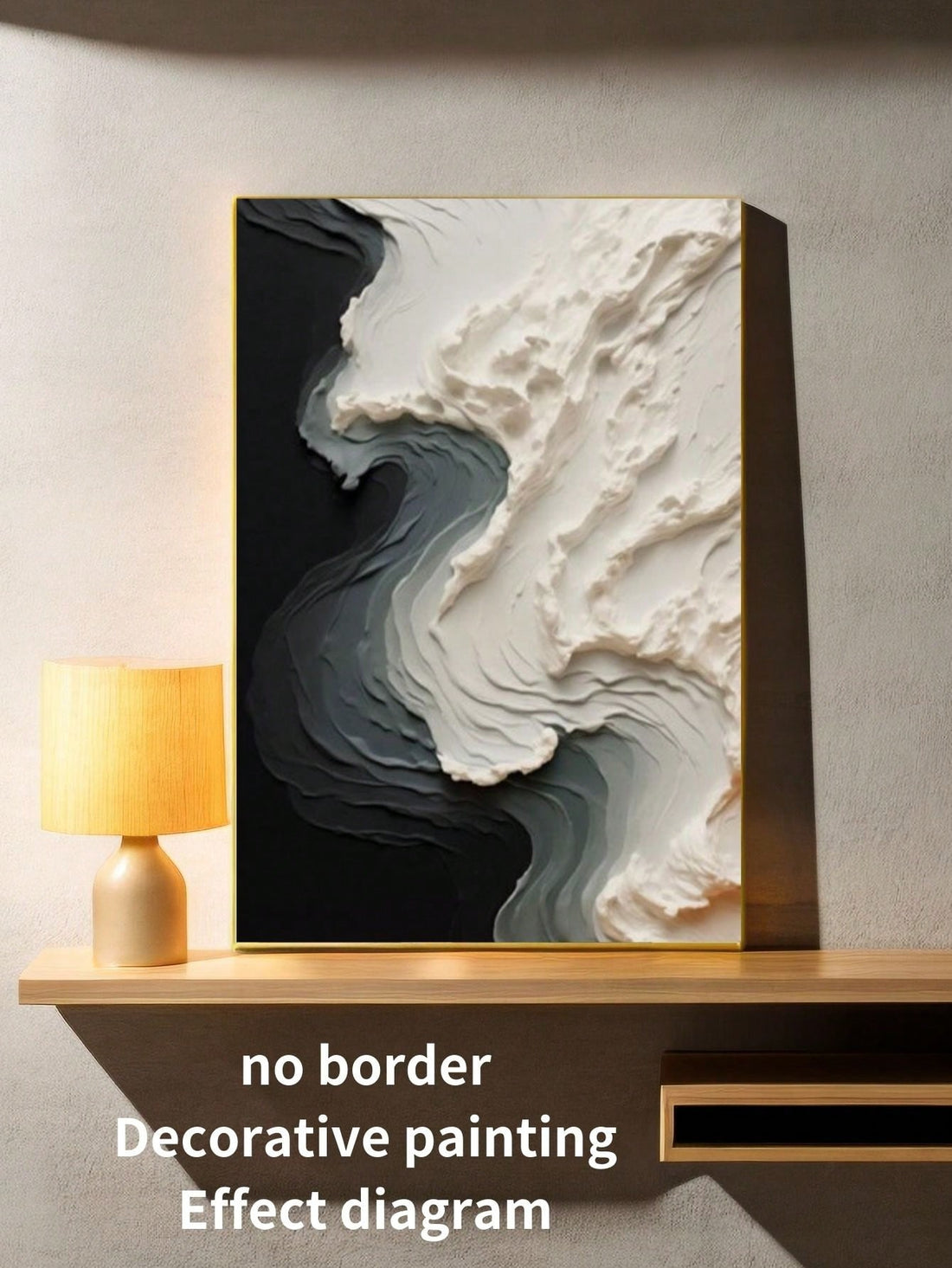 Add an elegant touch to your home decor with this chic canvas painting featuring a stunning wave pattern. Perfect as a gift for a special someone, this piece will enhance any room with its stylish design. Made with high-quality materials, it is sure to impress for years to come.