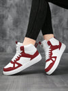 Colorful Comfort: Women's High Top Athletic Sneakers with Lace-Up Design