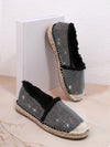 Step into Style: Rhinestone Decor Flat Shoes for Women