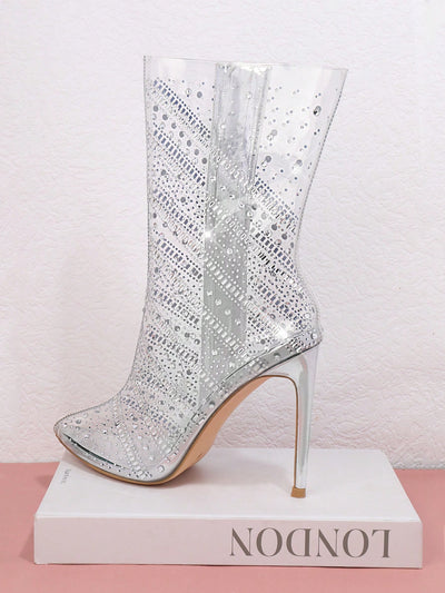 Glam It Up: Women's Rhinestone-Decorated Fashion Boots