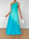 Sunset Dream One Shoulder Ombre Dress