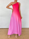 Sunset Dream One Shoulder Ombre Dress