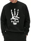 Skull Print Men's Sweatshirt: Embrace Your Edgy Style