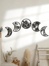 Boho Moon Phase Wall Decor Set: Elevate Your Space with Nordic Wood Art