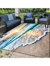 Serene Coastal Scenery Rug: Waterproof and Non-Slip for Indoor and Outdoor Decor
