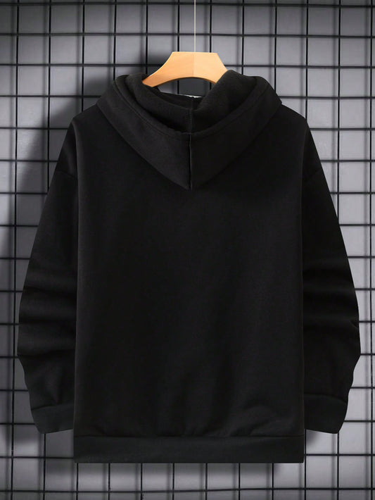 Statement Style: Men's Letter Graphic Print Hoodie