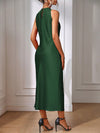 Elegant and Timeless: Classic Solid Color Keyhole Back Dress