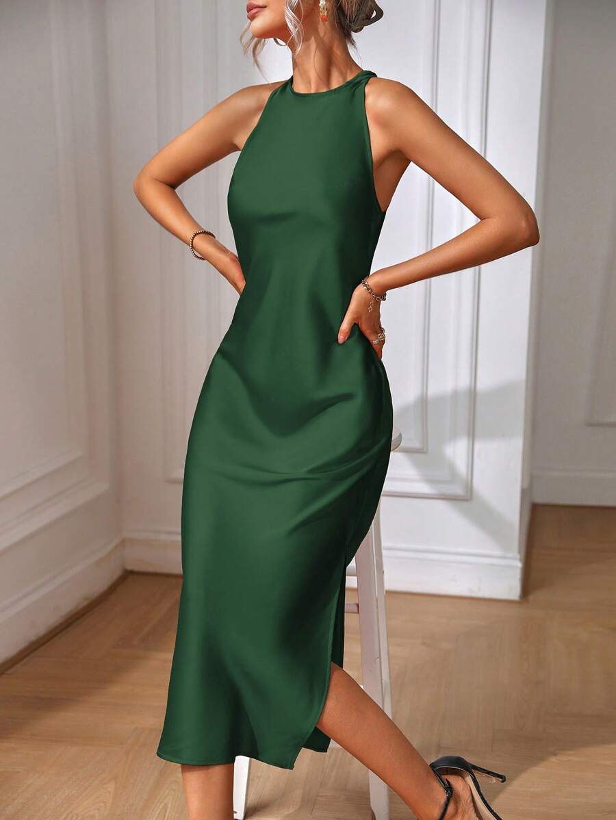 Side view 42 of Chic Sleeveless Maxi Dress for Women - Elegant Long Dress by EMERY ROSE for dress styling
