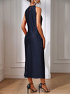 Elegant and Timeless: Classic Solid Color Keyhole Back Dress