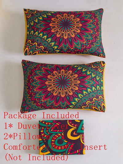 Bohemian Mandala Pattern Duvet Cover Set - Transform Your Bedroom with Vibrant Artistry