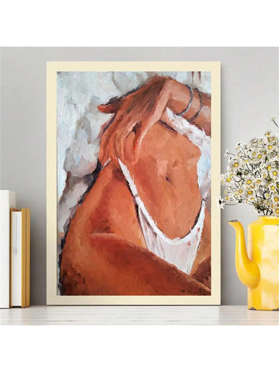 Nude Abstract Canvas Art: Creative Gift for Bedroom and Living Room Décor