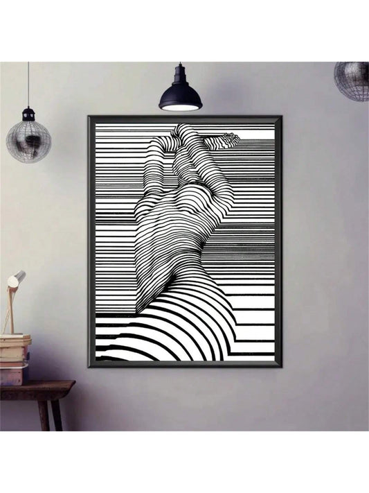 Nude Abstract Canvas Art: Creative Gift for Bedroom and Living Room Décor