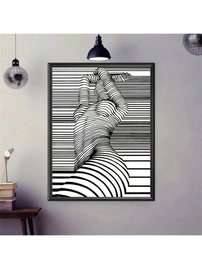 Nude Abstract Canvas Art: Creative Gift for Bedroom and Living Room Décor