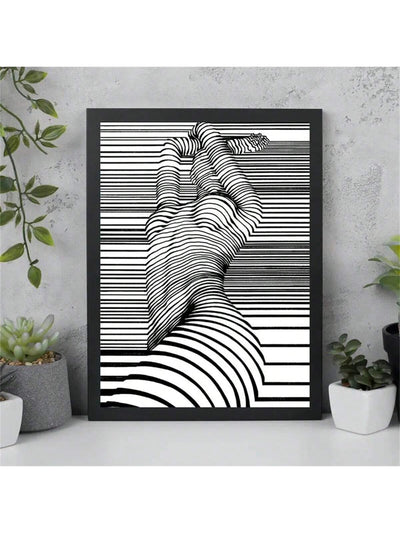 Nude Abstract Canvas Art: Creative Gift for Bedroom and Living Room Décor