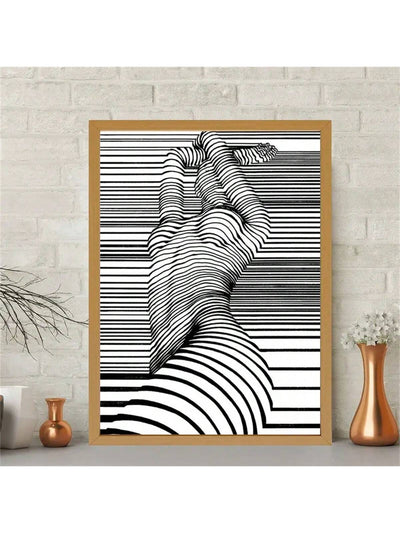 Nude Abstract Canvas Art: Creative Gift for Bedroom and Living Room Décor