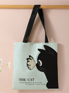 Feline Fashion: Cat Pattern Linen Shoulder Tote Bag