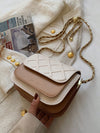 Chic & Versatile Mini Colorblock Quilted Chain Flap Bag – Ideal for Business and Casual Looks