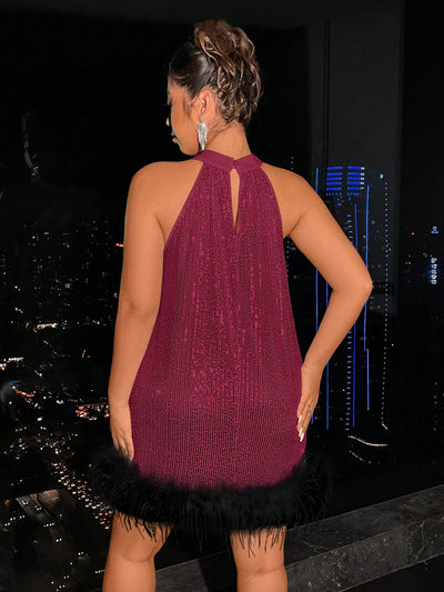 Sparkling Nights Plus Size Sequin Dress