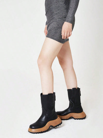 Chunky Heel Platform Boots: Stylish Ankle Booties for Women