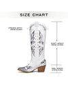 Stunning Silver Metallic Cowboy Boots with Butterfly Embellishments - Authentic Cowgirl Style