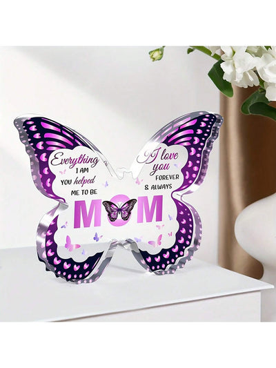Fluttering Love: Butterfly Shaped Acrylic Gift for Mom - Perfect Birthday, Festival, and Anniversary Present for Mom, Daughter, or Son