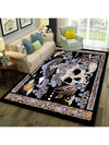 Impress your guests this Halloween with Gothic Glamour: Crystal Velvet Skull Pattern Living Room Carpet. Made from luxurious velvet, this exquisite and spooky carpet will add a touch of elegance to your home while also embracing the spirit of the holiday. Perfect for living rooms and Halloween-themed decor.