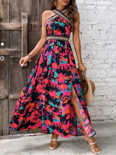 Summer in Style: Paisley Print Contrast Tape Dress