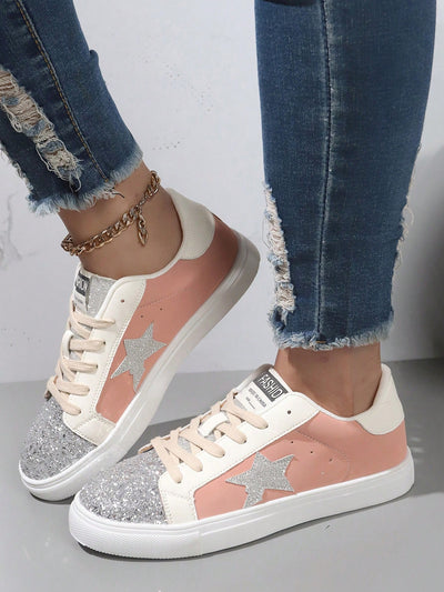 Shimmering Stars Lace-Up Flats: The Must-Have Casual Shoes