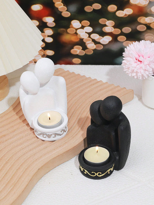 Enhance the romantic ambiance of any occasion with our Hand-in-Hand Couple Candle Holder. Perfect for Valentine's Day or wedding decor, this elegant holder adds a touch of love and warmth to any room. Crafted with exquisite detail, it is the ideal choice for a thoughtful gift or stunning centerpiece.
