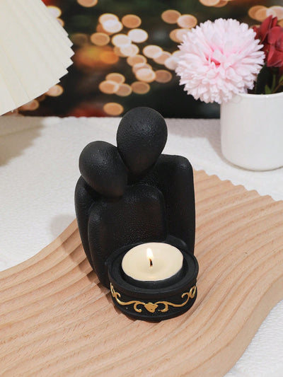 Romantic Hand-in-Hand Couple Candle Holder: Perfect for Valentine's Day, Wedding Decor