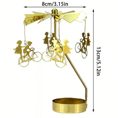 Enchanting Windmill Carousel Candle Holder: A Unique Valentine's Day Souvenir