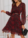 Sweetheart Style: Heart Print Lantern Sleeve Dress