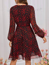 Sweetheart Style: Heart Print Lantern Sleeve Dress