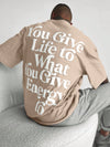 Embrace Your Style with the Ultra-Loose Men's Slogan Graphic T-Shirt